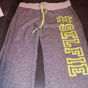 Dark/Light Gray/Lime Green Sweats| Medium